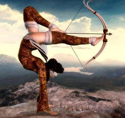 Faith! I see balance, flexibility, strength, power and FAITH! This truly inspires me to embrace all those things in my own life. With them, we cannot fail.